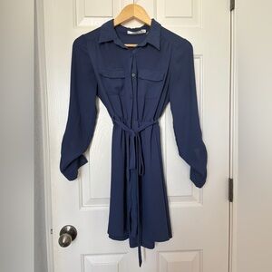 Navy Shirt Dress